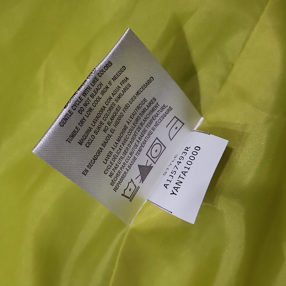 EUC Ellen Tracy women's lime green windbreaker athletic athleisure jacket, M - Picture 9 of 15